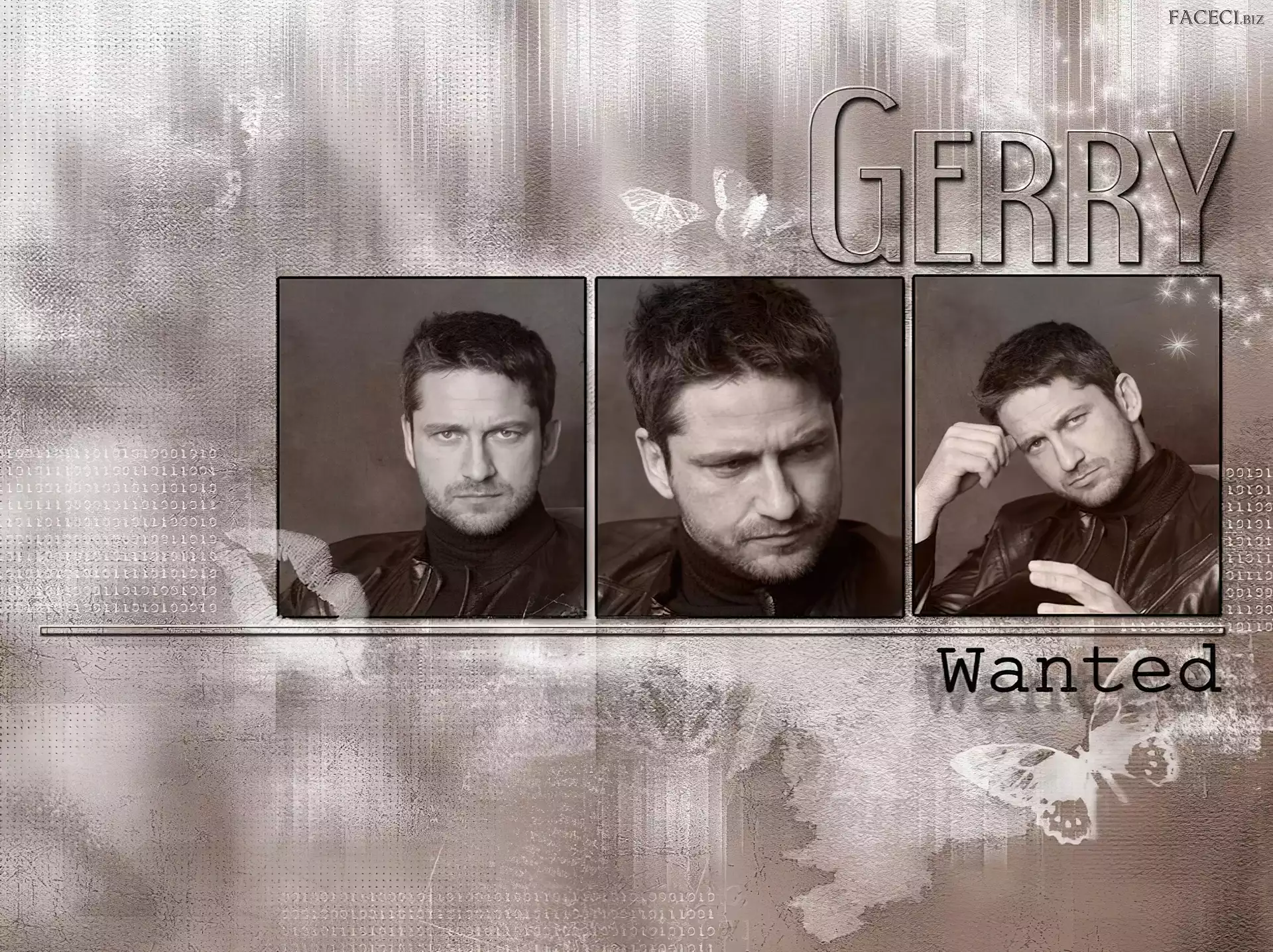 motylki, Gerard Butler, twarze